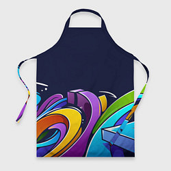 Фартук кулинарный Цветное граффити, цвет: 3D-принт