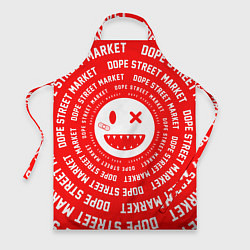 Фартук кулинарный Счастливый Смайлик Red Dope Street Market, цвет: 3D-принт
