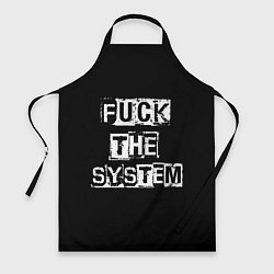 Фартук кулинарный FACK THE SYSTEM, цвет: 3D-принт