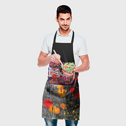 Фартук кулинарный Бокс Санты и Индюка, цвет: 3D-принт — фото 2