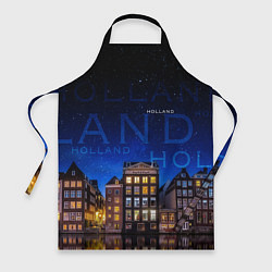 Фартук кулинарный Голландия в ночи, цвет: 3D-принт