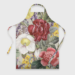 Фартук кулинарный Цветы Красочный Садовый Букет, цвет: 3D-принт
