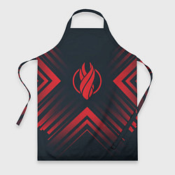 Фартук кулинарный Красный Символ Dead Space на темном фоне со стрелк, цвет: 3D-принт