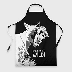 Фартук кулинарный Cougar Born be wild!, цвет: 3D-принт