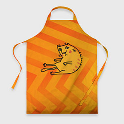 Фартук кулинарный Уставший рыжий кот, цвет: 3D-принт