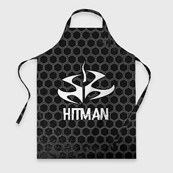 Фартук кулинарный Hitman Glitch на темном фоне, цвет: 3D-принт