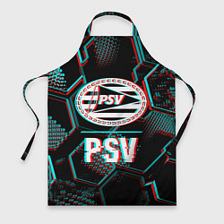 Фартук PSV FC в стиле Glitch на темном фоне