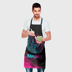 Фартук кулинарный Ramones Neon Gradient, цвет: 3D-принт — фото 2