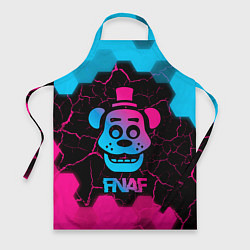 Фартук кулинарный FNAF мишка - neon gradient, цвет: 3D-принт