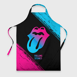 Фартук кулинарный Rolling Stones - neon gradient, цвет: 3D-принт