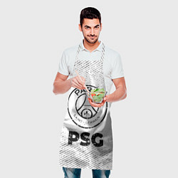 Фартук кулинарный PSG с потертостями на светлом фоне, цвет: 3D-принт — фото 2