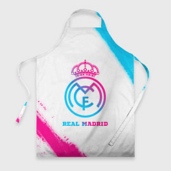 Фартук кулинарный Real Madrid neon gradient style, цвет: 3D-принт