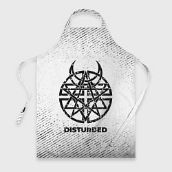 Фартук кулинарный Disturbed с потертостями на светлом фоне, цвет: 3D-принт