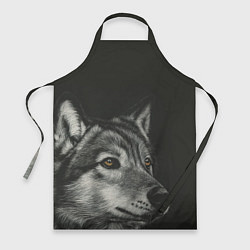 Фартук кулинарный Спокойный серый волк, цвет: 3D-принт