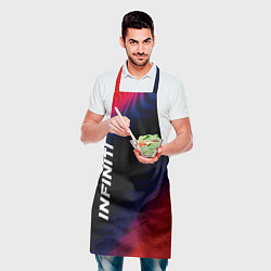 Фартук кулинарный Infiniti красный карбон, цвет: 3D-принт — фото 2