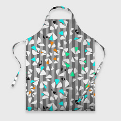 Фартук кулинарный Abstract pattern on striped gray background, цвет: 3D-принт
