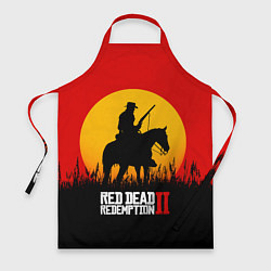 Фартук кулинарный Red Dead Redemption 2 - закат, цвет: 3D-принт