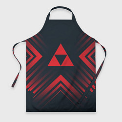 Фартук Красный символ Zelda на темном фоне со стрелками