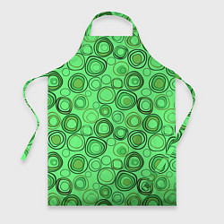 Фартук кулинарный Ярко-зеленый неоновый абстрактный узор, цвет: 3D-принт