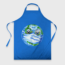 Фартук кулинарный Злая планета Земля в маске, цвет: 3D-принт