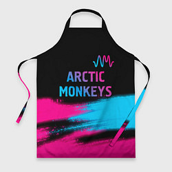 Фартук кулинарный Arctic Monkeys - neon gradient: символ сверху, цвет: 3D-принт