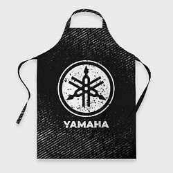Фартук кулинарный Yamaha с потертостями на темном фоне, цвет: 3D-принт