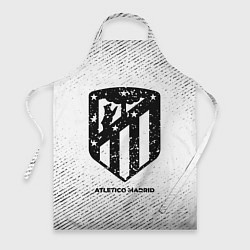 Фартук кулинарный Atletico Madrid с потертостями на светлом фоне, цвет: 3D-принт