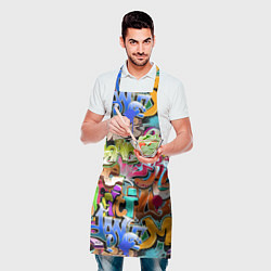 Фартук кулинарный Надпись и краска граффити, цвет: 3D-принт — фото 2