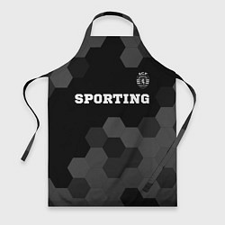 Фартук кулинарный Sporting sport на темном фоне: символ сверху, цвет: 3D-принт