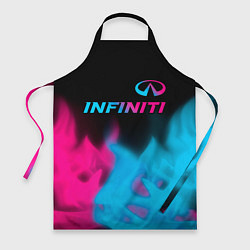 Фартук кулинарный Infiniti - neon gradient: символ сверху, цвет: 3D-принт