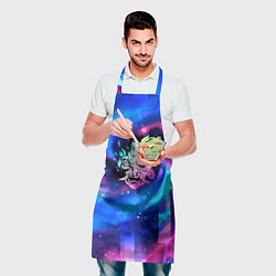 Фартук кулинарный Cyberpunk 2077 неоновый космос, цвет: 3D-принт — фото 2