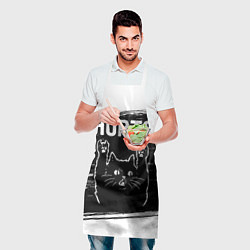 Фартук кулинарный Группа Hurts и рок кот, цвет: 3D-принт — фото 2