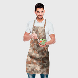 Фартук кулинарный Цифровой камуфляж - серо-коричневый, цвет: 3D-принт — фото 2