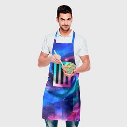 Фартук кулинарный Paramore неоновый космос, цвет: 3D-принт — фото 2