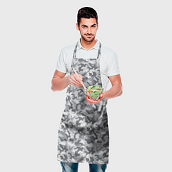 Фартук кулинарный Камуфляж М-21 серый, цвет: 3D-принт — фото 2