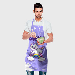 Фартук кулинарный Вика кошка единорожка, цвет: 3D-принт — фото 2