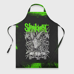 Фартук кулинарный Slipknot green logo, цвет: 3D-принт
