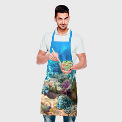 Фартук кулинарный Дно морское, цвет: 3D-принт — фото 2