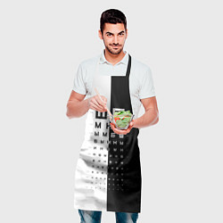 Фартук кулинарный ШБ черно-белый вариант, цвет: 3D-принт — фото 2