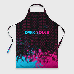 Фартук Dark Souls - neon gradient: символ сверху