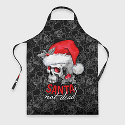 Фартук кулинарный Skull in red hat, Santa is not dead, цвет: 3D-принт