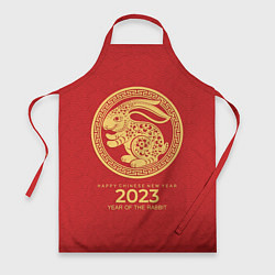 Фартук кулинарный Happy chinese New Year - 2023 year of the rabbit, цвет: 3D-принт