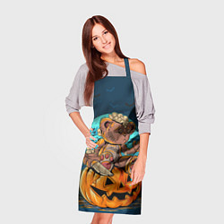 Фартук кулинарный Мишаня на тыкве, цвет: 3D-принт — фото 2
