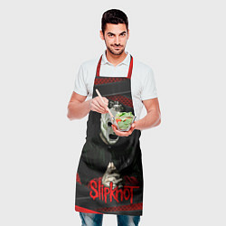 Фартук кулинарный Slipknot black & red, цвет: 3D-принт — фото 2