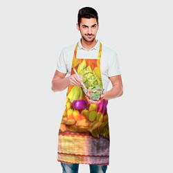 Фартук кулинарный Спелые фрукты и овощи в плетеной корзине, цвет: 3D-принт — фото 2