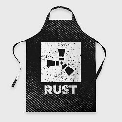 Фартук кулинарный Rust с потертостями на темном фоне, цвет: 3D-принт