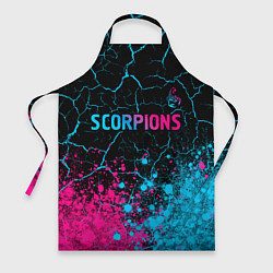Фартук кулинарный Scorpions - neon gradient: символ сверху, цвет: 3D-принт