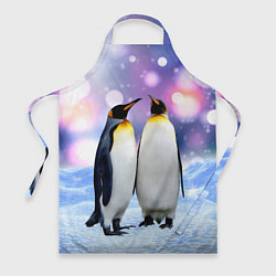 Фартук кулинарный Пингвины на снегу, цвет: 3D-принт