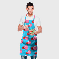 Фартук кулинарный Губы с жвачкой, цвет: 3D-принт — фото 2