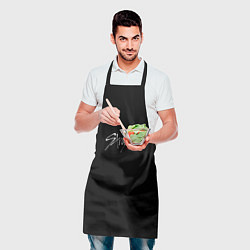 Фартук кулинарный Stray Kids white logo, цвет: 3D-принт — фото 2